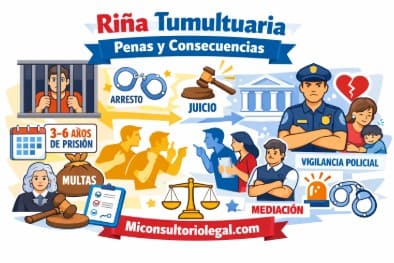 Penas por riña tumultuaria en Colombia