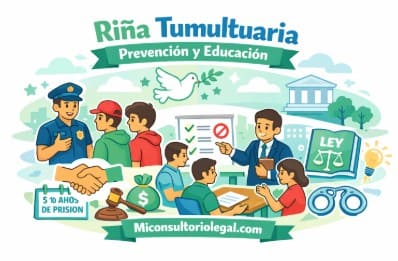 Riña tumultuaria en Colombia: consecuencias y pena 2026