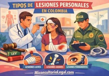 Tipos de lesiones personales según el Código Penal colombiano