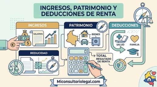 Ingresos patrimonio y deducciones renta