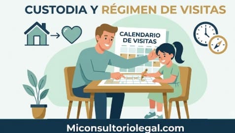 Padre e hija pasando tiempo juntos durante el régimen de visitas