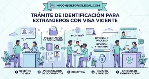 Trámite de identificación para extranjeros con visa vigente en Colombia